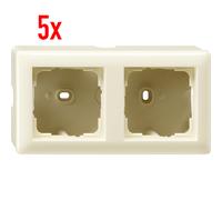 5x Gira Ap Housing 2-fach + Frame Standard 55 Cream White 006201 Finery Housing