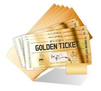 5X Golden Ticket Scratch Cards Set, Surprise Scratch Cards for Writing Your Own Special, DIY Personalized Gifts for Holidays Perfect for Girlfriend Wife Friends Unique and Fun Gift Idea