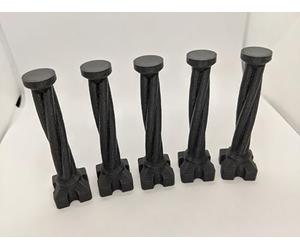 5x Gothic Pillars Pack | 28mm 1/56 Scale Miniature | RPG Tabletop Figure Landscape Modelling Wargaming Fantasy Diorama Wargames Model Scenery Terrain Scatter Roleplaying 3d Printed Paintable