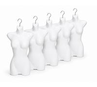 5x half Shell with Hook Damentorso Upper Body Mannequin Plastic Torso