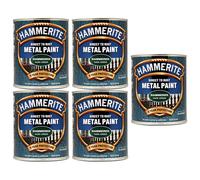 5X Hammerite Hammered Dark Green Paint 750ml Direct to Rust Metal Paints