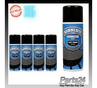 5x Hammerite Matt Black Barbecue BBQ Paint Aerosol Durable Heat Resistant