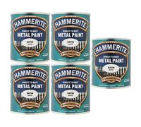 5X Hammerite Satin White Paint 750ml Direct to Rust Metal Paints