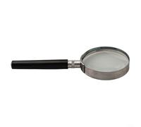 5X Handheld Magnifier with 60mm Optical Glass Lens, Metal Frame Magnifying Glass for Reading Stamps Jewelry Inspection, Compact Pocket Tool for Home Office Travel