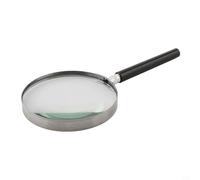 5X Handheld Magnifier with Metal Frame and Optical Glass Lens, 75-100 mm Diameter (2-4 inch), Compact Lightweight Design for Home, Office & Travel Use(100mm)