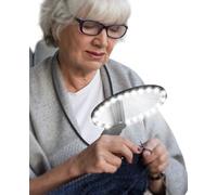 5X Hands Free Magnifying Glass with Light for Close Work,Neck Wear Magnifier for Reading Books,Sewing, Cross Stitch.Low Vision Seniors with Aging Eyes(Black)