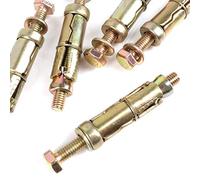 5X Heavy Duty Loose Bolt Shield Anchors - M8 x 75mm Fixing Bolts for Brick, Concrete & Masonry