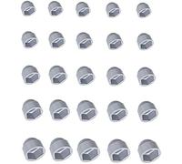 5X HEX NUT Cover Cap M4 to M30 Protection Bolt Round Hexagon Dome Grey Screw Head CAR Plasti (M10 / Hex 16mm)