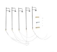 5x HO Scale Lamp Post for Model Railway Layouts | Solid metal construction, high strength, long life, detailed texture, weather-resistant look