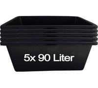 5x Hossi's Wholesale Mortar Tray 90 L Planter Bucket Cement Tub