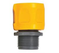 5x Hozelock Plastic Flat Hose & Spiral Hose Pipe Tap Adaptor Yellow & Grey 2170