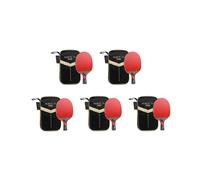 5X Huieson Super Powerful Pong Racket Bat,6 Star Table Tennis Racket Sticky Pimples(Penhold-Hands Grip)