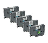 5x Label Tape for Brother GL H105 100 200 H100 Black/White