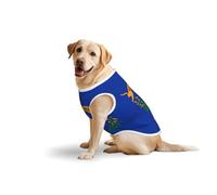 5X-Large Large Pet Pure Cotton Vest - Summer T-Shirts for Medium Dogs, Nevada State Flag Print Breathable & Soft Tank Top