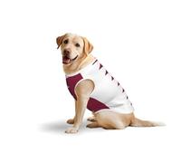 5X-Large Large Pet Pure Cotton Vest - Summer T-Shirts for Medium Dogs, Qatar Flag Print Breathable & Soft Tank Top