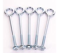 5X Large Marine Grade Zinc Plated Stainless Steel Eye Bolts | M10 x 200mm