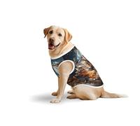 5X-Large Pets Cotton Vest - Soft Lightweight T-Shirts,Rugby on Fire Print Sleeveless Tank Top Clothes for Medium Large Dogs