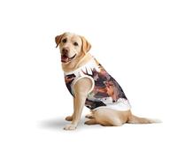 5X-Large Pets Cotton Vest - Soft Lightweight T-Shirts,Wolves and Reindeer Print Sleeveless Tank Top Clothes for Medium Large Dogs