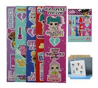 5X LOL Surprise Kids Sticker Sheets, Arts and Crafts Projects, Festival Reward, Laptop, Birthday Party Favor, Ideal for Back to School Decor and School Gift