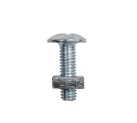 5x M8 x 70mm Roofing Bolts with Square Nuts Cross Slotted Mushroom Head Bright Zinc Plated â€“ Corrosion Resistant Fixings for Roofing, Cladding, Timber & Metalwork Bolt