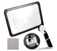 5X Magnifying Glass, Folding Handheld Magnifying Glasses with 48 LED Light and Anti-Glare Lens, Page Magnifier for Reading, Illuminated Magnifier for Seniors, Kids, Low Visions