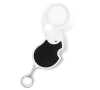 5x Magnifying Glass with Light, 45 mm Handheld Small Magnifier Portable Illuminated Pocket Loupe Mini Magnifying Glass Lens with Keychain for Reading Hobby Travel Crafts Jewellery Kids