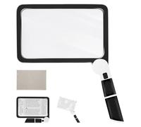 5X Magnifying Glass with Light, Handheld LED Magnifier for Reading, Magnifying Glasses with Light, Illuminated Magnifier with 48 Adjustable LED Lights, Anti-Glare Lens, Foldable Design, 7.8x6.3 inch