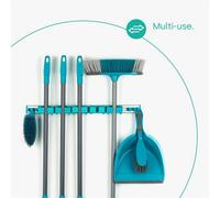 5X Mop Broom Holder Self Adhesive Mop Grip Holders Wall Mounted Broom Hanger