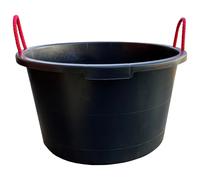 5X Mortar Box 65L Black Construction Mortar Bucket Plant Trays Tubs Cement Mason