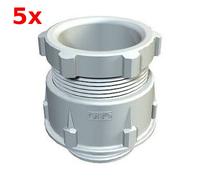 5x OBO Cable Gland M63x1.5 Ral 7035 Gray 106M63PS / 106 M63 PS M63