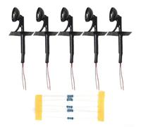 5x OO HO Scale LED Street Bracket Light Model Lamp Post for 3v