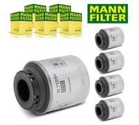 5x Original Mann Filter Oil for Audi A3 VW Golf Polo 6C1 Seat Skoda Touran