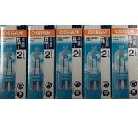 5x Osram 60W G9 Halogen Capsule 240volt 60W = 75W 240v 60 Watt Clear 66760