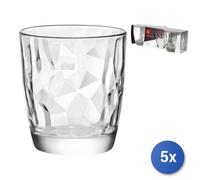 5x Packs of 3 Diamond Acqua Glasses cl 30 Transparent Bormioli