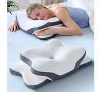 5X Pain Relief Cervical Neck Pillow for Neck Support, Ergonomic Cooling Side Sleeper Pillow for Sleeping, Odorless Contour Memory Foam Pillows, Orthopedic Bed Pillow for Side Back Stomach Sleeper