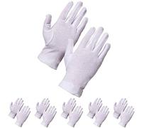 5x Pairs Of Medium Medisure 100% Cotton Medical Gloves - Dry Skin/Eczema Moisturising Hand Gloves