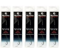 5X PALLATRAX GRIPZ Ready Tied Hair Rigs Wide Gape Carp Fishing Braid, Fluoro (Steamlink, 8)