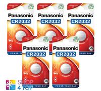 5x Panasonic CR2032 3V Lithium Coin Cell/Button Batteries Blister Pack