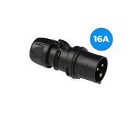 5x PCE 013-6x 16 Amp Plug Ceeform Commando Caravan Stage Power Outdoor - BLACK