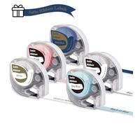5X Phomemo P12/LT12 Satin Ribbon Original 12 mm x 2m/roll, Q5-R234/RE31/RN34/R531/R231 Silk Ribbon 5 Colours Gift Ribbon for Craft and Gift Party,Wedding DIY Gift Wrapping, for P12/P12Pro/LT12