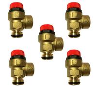 5X Pressure Relief Safety Valve For Main 25 Eco Elite Combi 3 Bar PRV 248056 (Pack Of 5)