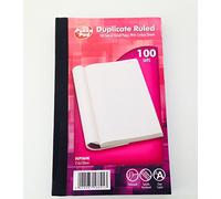 5x PUKKA PAD DUPLICATE RULED BOOK WITH CARBON PAPER. 216mm x 130mm. 100 DUPLICATE SETS. DUP5869