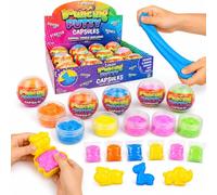 5x Random Colours Bouncing Putty Capsule 30g with Animal Mould, Stretchy Sensory Slime Putty, Squishy Fidget Toy, Pocket Money Toy, Lucky Dip Prize, Party Bag Fillers for Kids