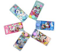 5x Random Water Ring Toss Games, 14cm Bulk Party Bag Fillers, Unicorn Aqua Toy for Girls, Stocking Stuffers Kids, Christmas Favours UK