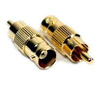 5X Rca Phono Plug To Bnc Female Adapter Cctv Video Camera Dvr Converter Socket