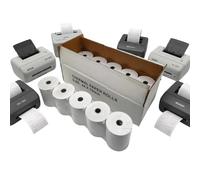 5X Rolls 44x70mm Thermal Till Roll Paper White Top Coated Receipt Rolls for Cash Registers and POS Systems