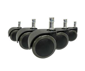 5x ROLO EASY 10mm/50mm Hard floors - Castors Black