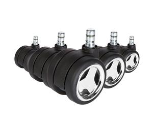 5x ROLO GAME No-Noise 11mm/60mm Hard floors - Castors Chrome/Black