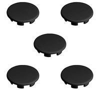 5X Round Covering Closing Wall Clip Insert Hole Cap Black (Ø8mm)