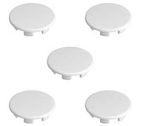 5X Round Covering Closing Wall Clip Insert Hole Cap White (Ø15,9mm (5/8"))